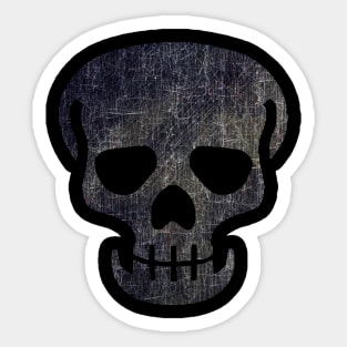 Skull Figure with Abstract Texture (nibulissa 06) Sticker